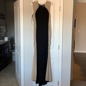 Black and gold dressy gown